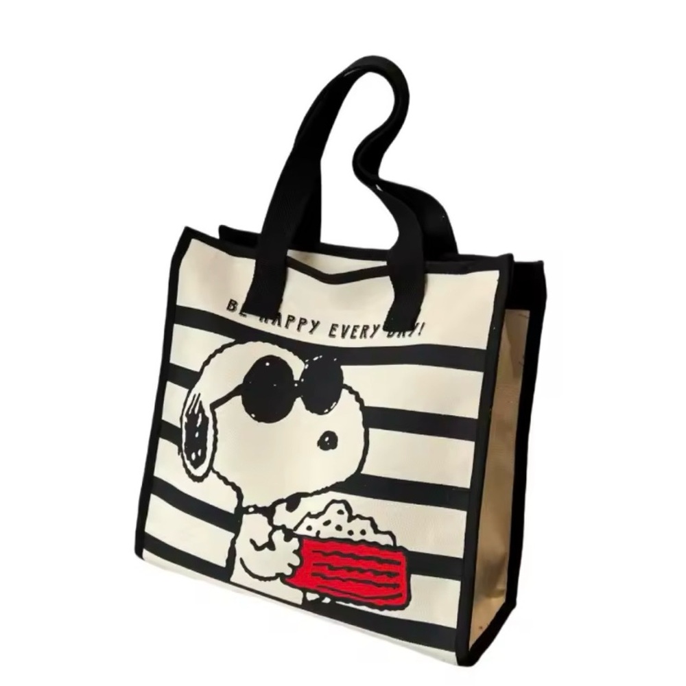 Snoopy Striped Tote Bag